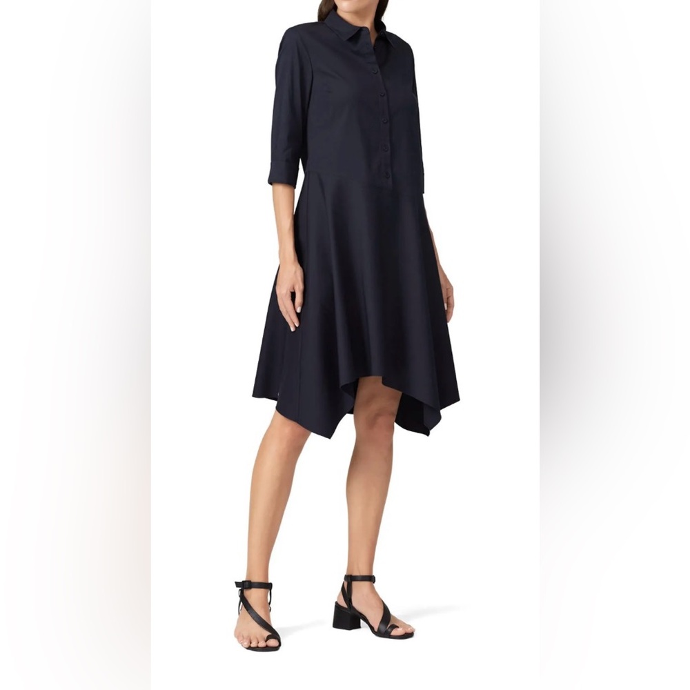 NWOT - Lafayette 148 Handkerchief Hem Shirt Dress (sz 12)